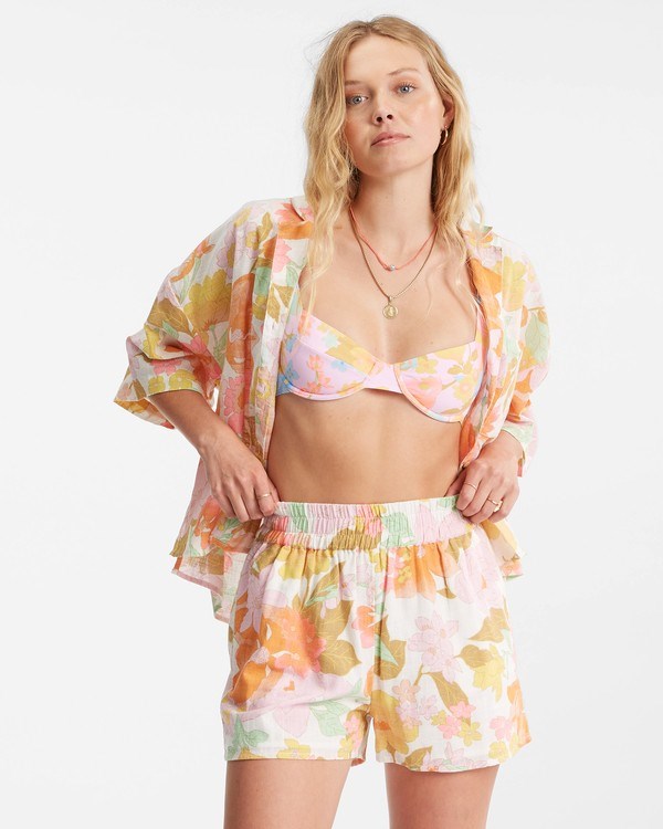 Billabong All Good Button-Down Top Multi | EMDKWH-175