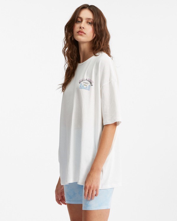 Billabong Aloha All Day Boyfriend T-Shirt Salt Crystal | HEBQFU-893