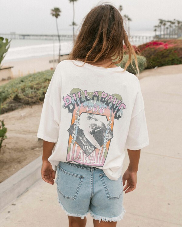 Billabong Aloha All Day Boyfriend T-Shirt Salt Crystal | HEBQFU-893