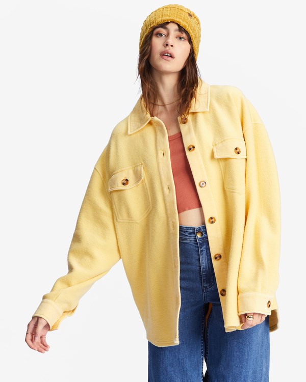 Billabong Anytime Shacket Oversized Button-Through Jacket Mellow Daze | LAYRZV-459