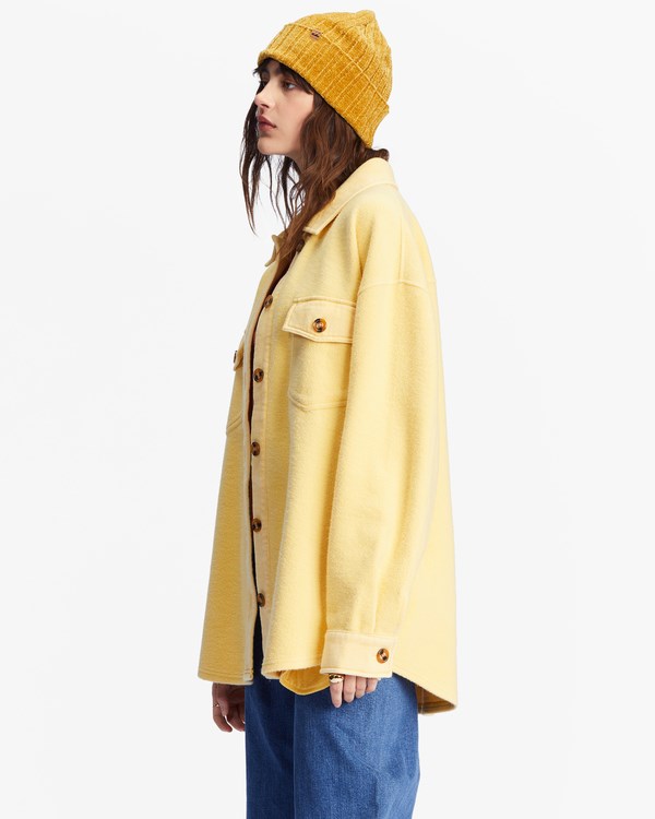 Billabong Anytime Shacket Oversized Button-Through Jacket Mellow Daze | LAYRZV-459
