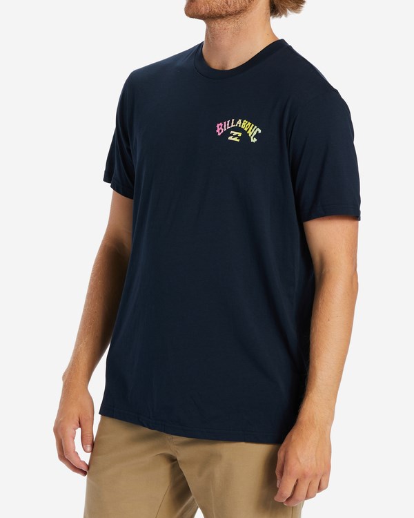 Billabong Arch Fill Krátké Sleeve T-Shirt Tmavě Blankyt | NGKUSY-085