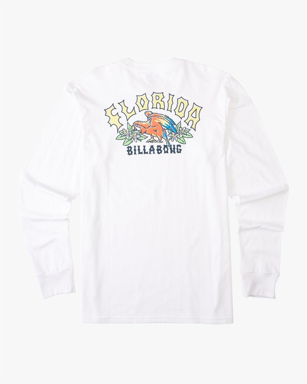 Billabong Arch Florida Long Sleeve T-Shirt Bílé | PNIOSM-970