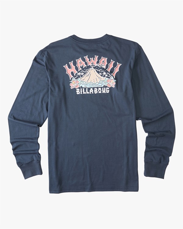 Billabong Arch Hawaii Long Sleeve T-Shirt Tmavě Blankyt | ZILEJD-157