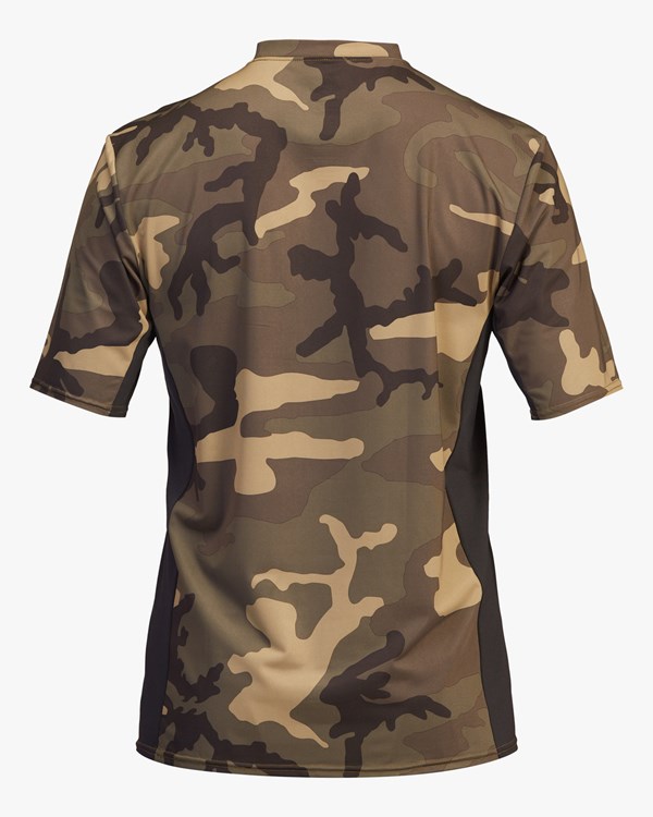 Billabong Arch Mesh Loose Fit UPF 50+ Krátké Sleeve Surf Tee Maskáčové | ABFSPT-376