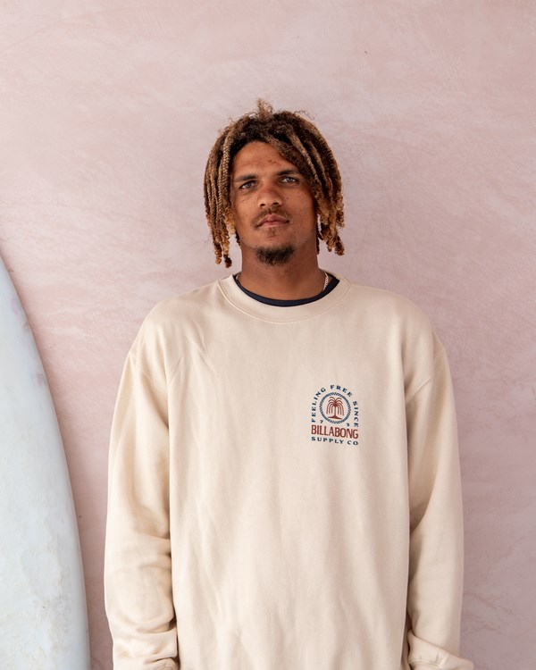 Billabong Arch Palm Crewneck Sweatshirt Světle Hnědožlutý | EJIKOP-732