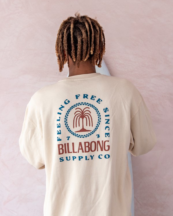 Billabong Arch Palm Crewneck Sweatshirt Světle Hnědožlutý | EJIKOP-732