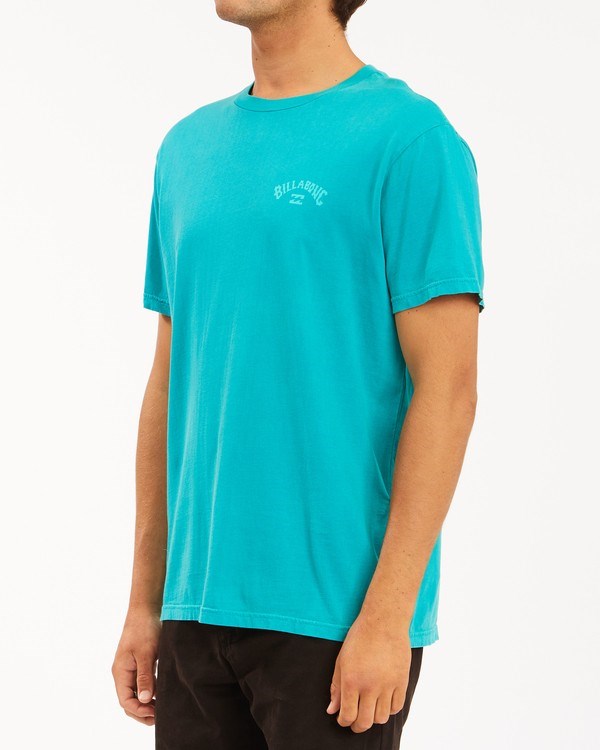 Billabong Arch Wave Washed Krátké Sleeve T-Shirt Teal | DKEIYO-872