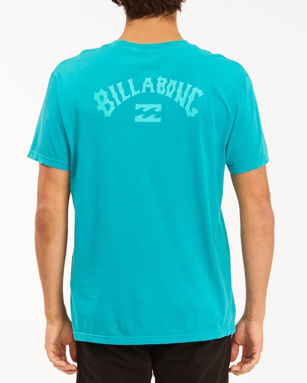 Billabong Arch Wave Washed Krátké Sleeve T-Shirt Teal | DKEIYO-872