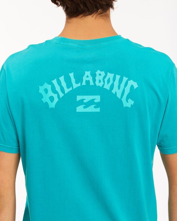 Billabong Arch Wave Washed Krátké Sleeve T-Shirt Teal | DKEIYO-872
