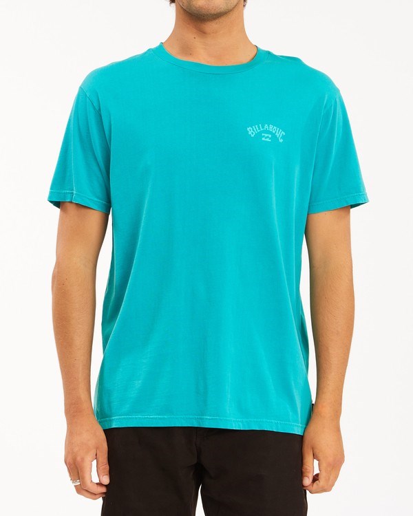 Billabong Arch Wave Washed Krátké Sleeve T-Shirt Teal | DKEIYO-872