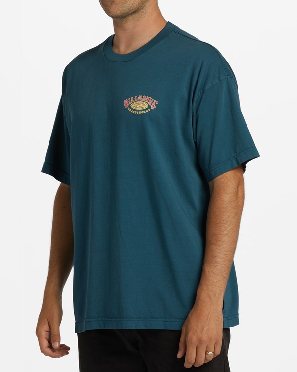 Billabong Arch Wave Washed Krátké Sleeve T-Shirt Slate Marine | GJWXKV-748