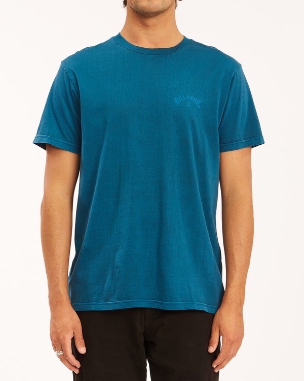 Billabong Arch Wave Washed Krátké Sleeve T-Shirt Tmavě Blankyt | XLQPDF-269