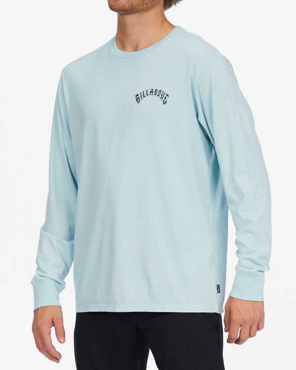 Billabong Arch Wave Washed Long Sleeve T-Shirt Coastal | FWMJKG-137