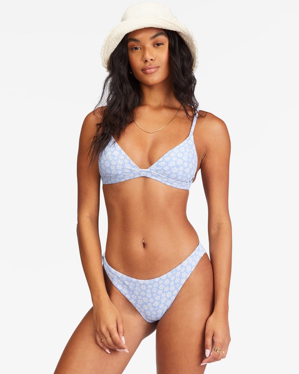 Billabong Away We Go Fixed Triangle Bikiny Top Baby Blues | VDFITG-870