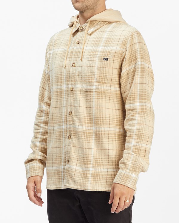 Billabong Baja Cali S Kapucí Flannel Shirt Oatmeal Heather | UOJHKL-425