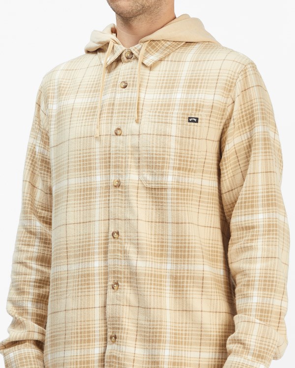 Billabong Baja Cali S Kapucí Flannel Shirt Oatmeal Heather | UOJHKL-425