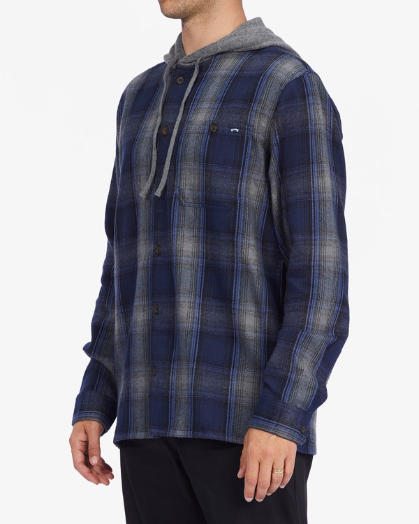 Billabong Baja S Kapucí Flannel Shirt Tmavě Blankyt | NSBKAV-628