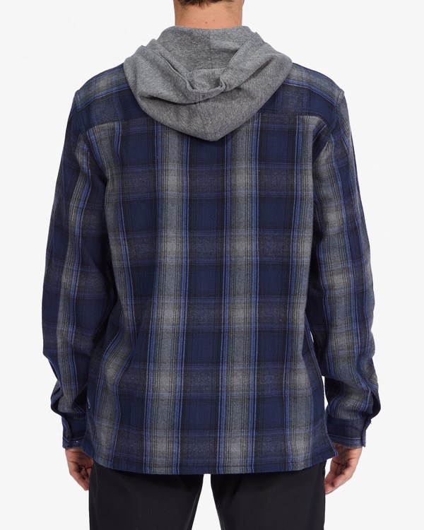 Billabong Baja S Kapucí Flannel Shirt Tmavě Blankyt | NSBKAV-628