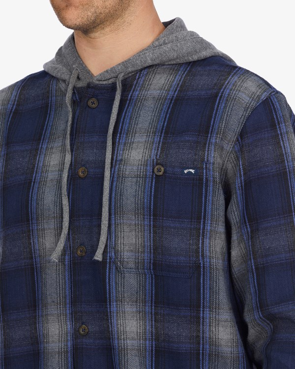Billabong Baja S Kapucí Flannel Shirt Tmavě Blankyt | NSBKAV-628