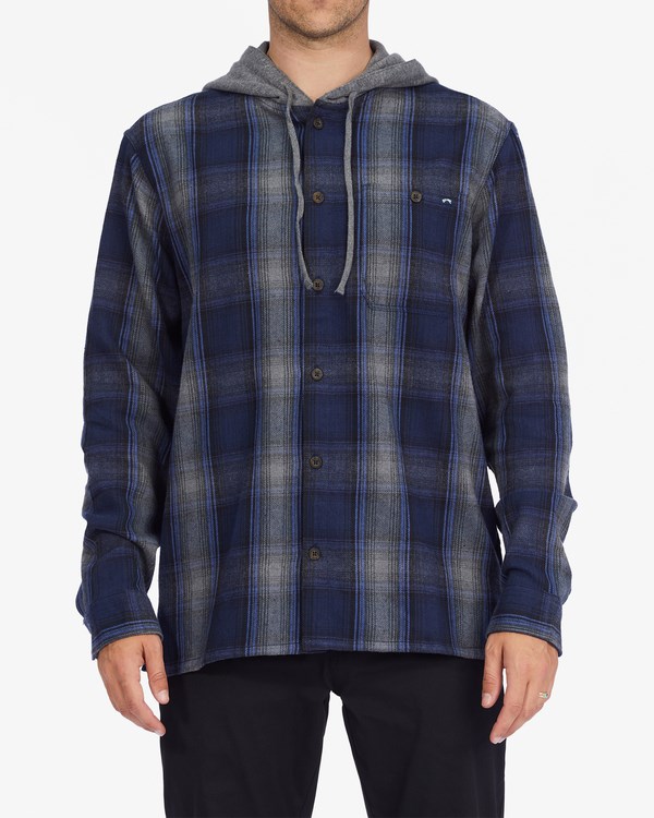 Billabong Baja S Kapucí Flannel Shirt Tmavě Blankyt | NSBKAV-628