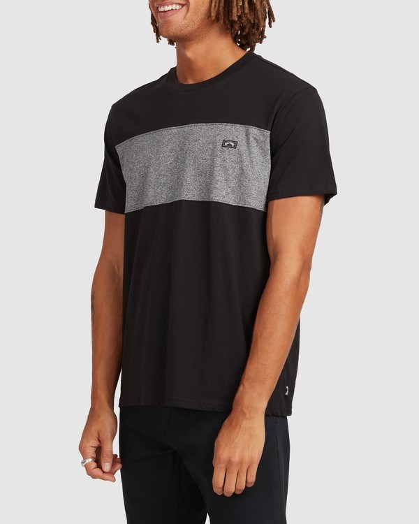 Billabong Banded Die Cut Krátké Sleeve T-Shirt Černé | ZPDVFO-978