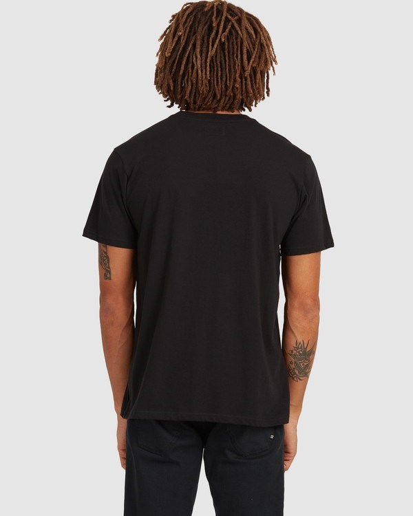 Billabong Banded Die Cut Krátké Sleeve T-Shirt Černé | ZPDVFO-978