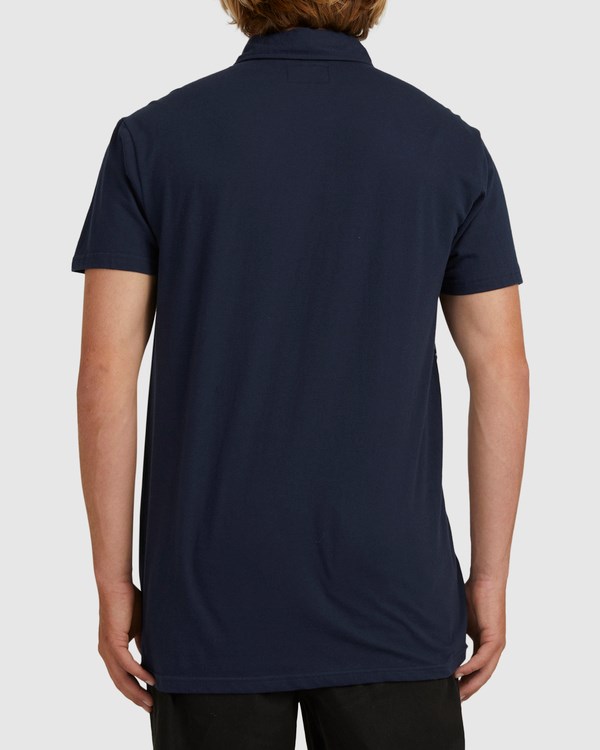Billabong Banded Die Cut Polo Shirt Tmavě Blankyt | ISONPL-407