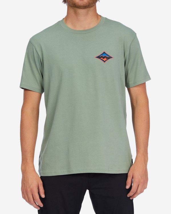 Billabong Barrel Organic Krátké Sleeve T-Shirt Sage | JFEQIY-209