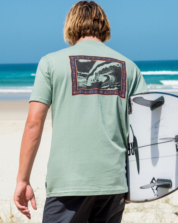Billabong Barrel Organic Krátké Sleeve T-Shirt Sage | JFEQIY-209
