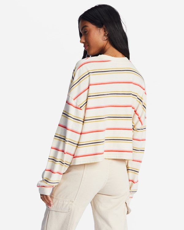 Billabong Beach Boyfriend Boxy Long Sleeve T-Shirt Bílé | JRSKIG-526