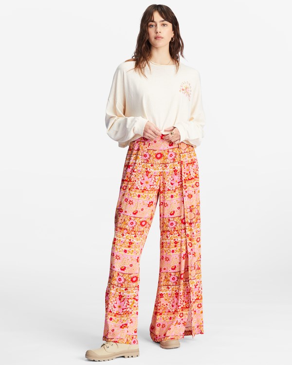 Billabong Beach Boyfriend Long Sleeve Crop Top Bílé | GMYRJZ-407