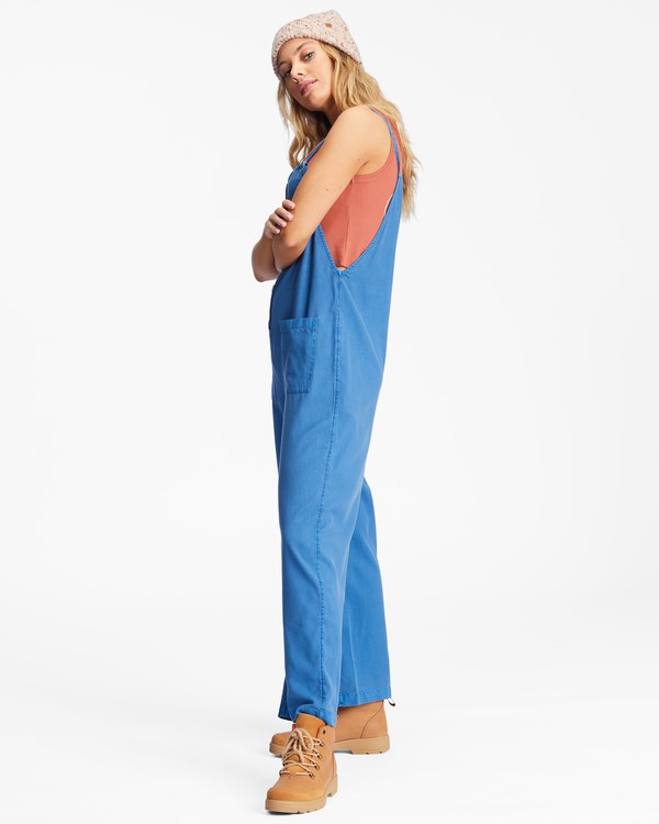 Billabong Beach Cruiser Široké-Leg Overalls Indigo | FJWZHT-076