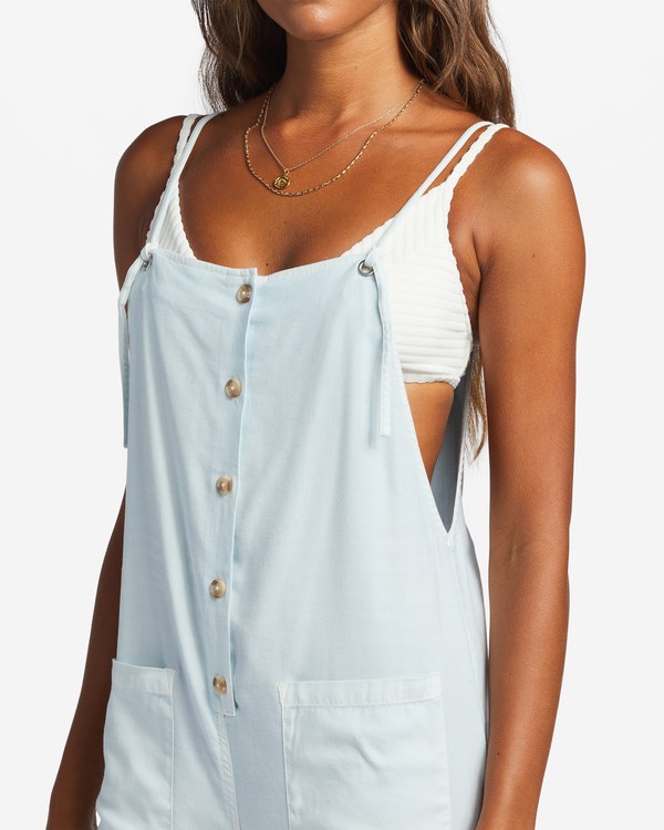 Billabong Beach Cruiser Široké-Leg Overalls Světle | XKYCLJ-092
