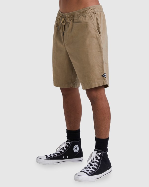 Billabong Beach Days Layback Twill Elastic Pasem Walkshorts 18.5