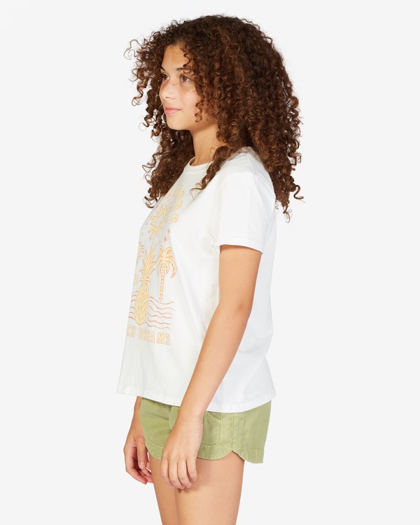 Billabong Beach Dreams Boyfriend T-Shirt Salt Crystal | PCTZYX-219