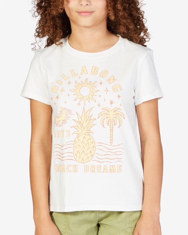 Billabong Beach Dreams Boyfriend T-Shirt Salt Crystal | PCTZYX-219