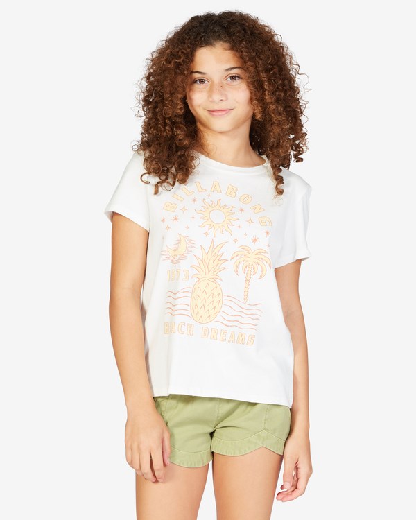 Billabong Beach Dreams Boyfriend T-Shirt Salt Crystal | PCTZYX-219