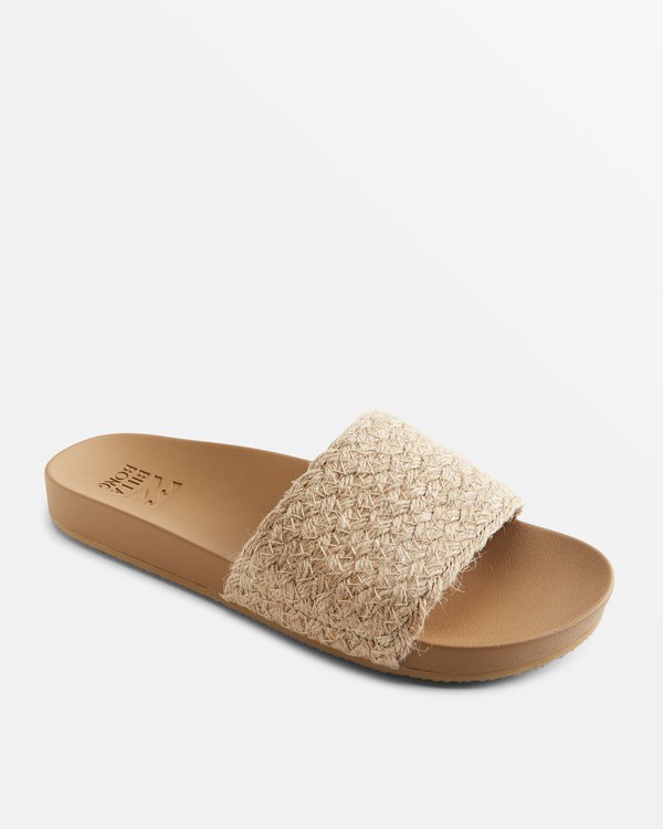 Billabong Beach Side Pantofle Sandals Tan | RFYUQI-618