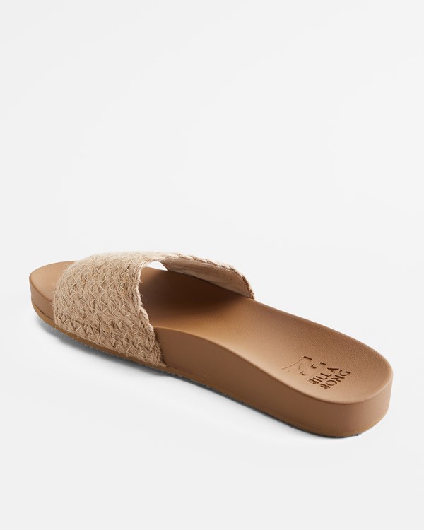 Billabong Beach Side Pantofle Sandals Tan | RFYUQI-618