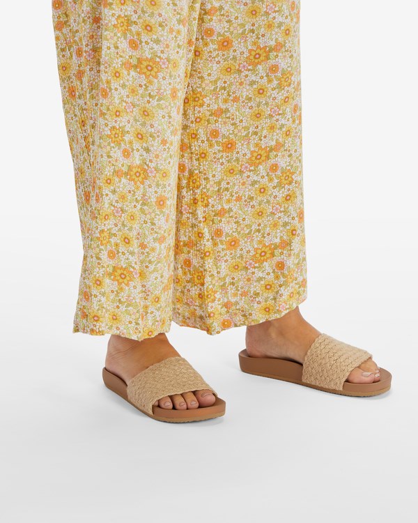 Billabong Beach Side Pantofle Sandals Tan | RFYUQI-618