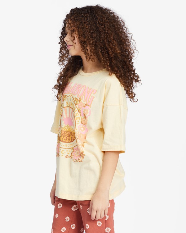 Billabong Best Sunshine Grafická Boyfriend T-Shirt Buttermilk | MRWDAG-451