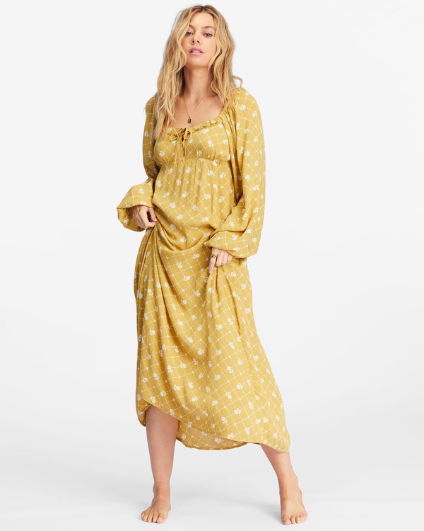 Billabong Better Days Long Sleeve Midi Šaty Multi 1 | BFDSCI-137