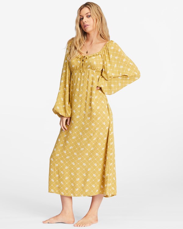 Billabong Better Days Long Sleeve Midi Šaty Multi 1 | SGLBQN-706