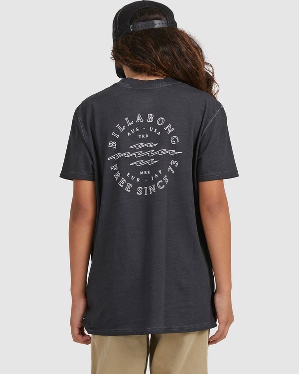 Billabong Big Wave Dan Krátké Sleeve T-Shirt Černé | LSIJOH-379