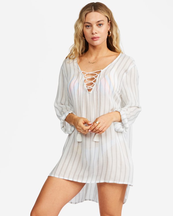 Billabong Blue Skies Mini Beach Cover-Up White/Multi | CSIDQK-735