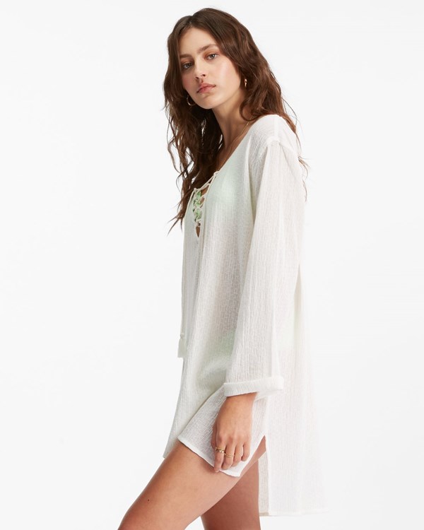 Billabong Blue Skies Mini Beach Cover-Up Salt Crystal | OCXJEG-865