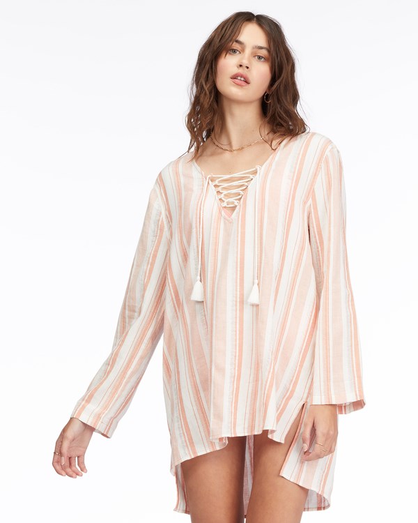 Billabong Blue Skies Mini Beach Cover-Up Terracotta | OHLVYW-865