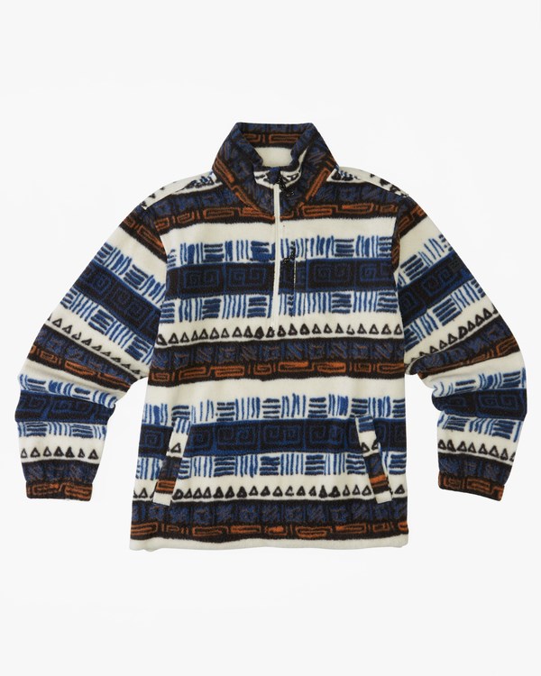 Billabong Boundary Mock Neck Fleece Pullover Bleach | KOEXBJ-410