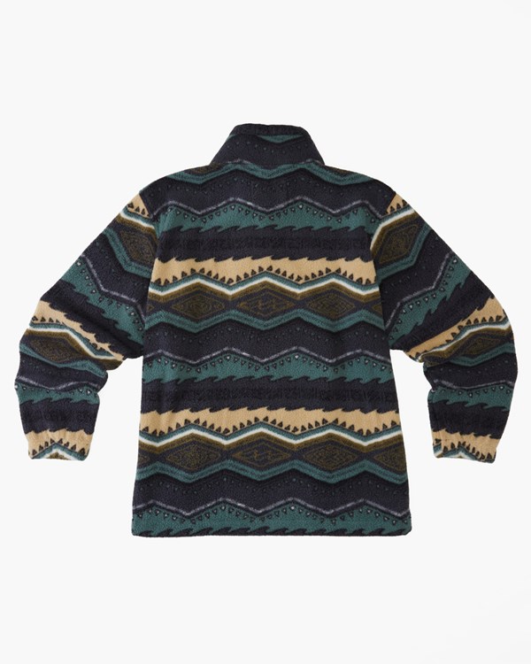 Billabong Boundary Mock Neck Fleece Pullover Evergreen | PCQRYJ-429